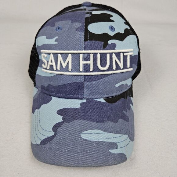 Sam Hunt SnapBack Trucker Hat Blue Camo Country Music Concert Tour Mesh KC Caps - Picture 11 of 11